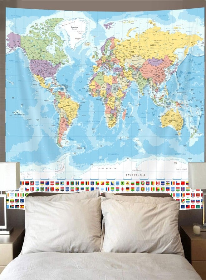 iTapnoom World Map Tapestry Wall Hanging, Map of The World with National Educational Walls Tapestries Room Decor, Boys Girls Kids Map Wall Tapestry for Bedroom Living Room Office Classroom (60X40") - Image 5